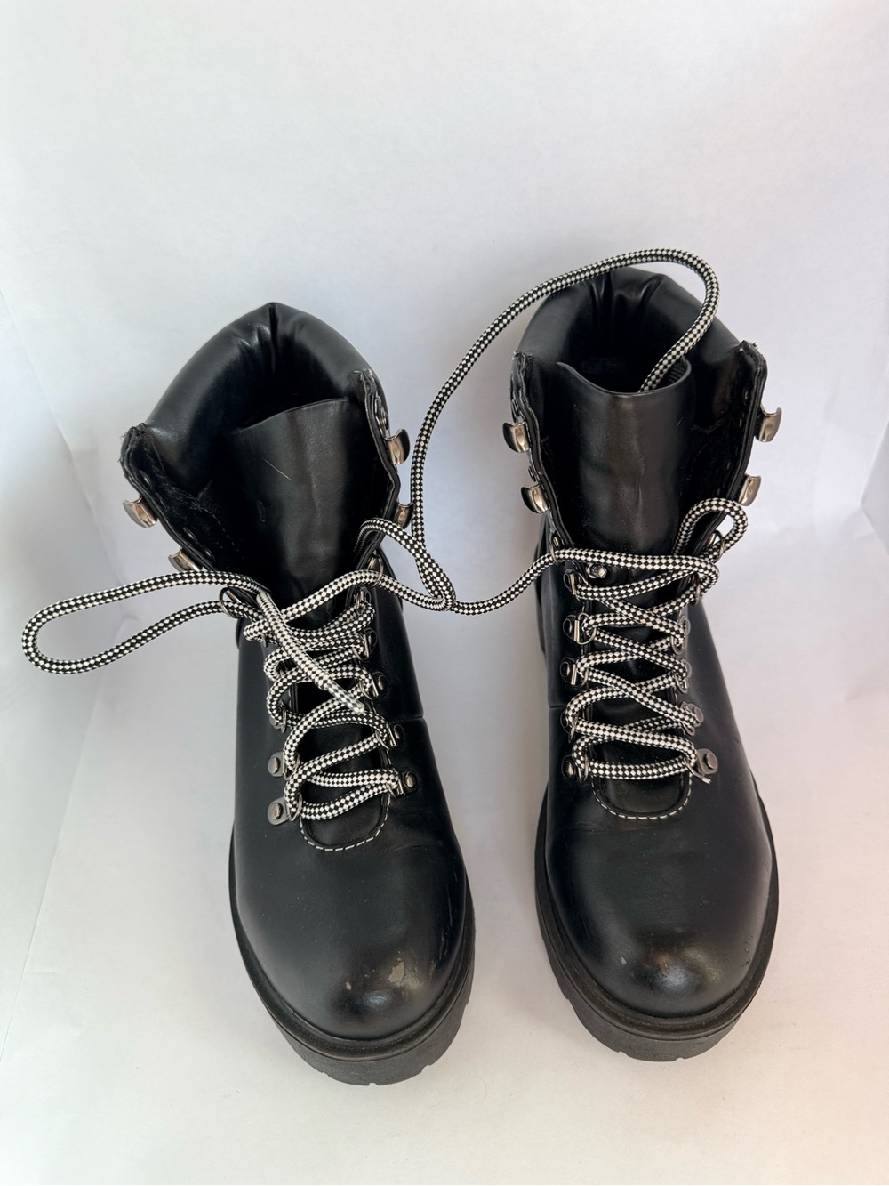 Soda Black Lace-Up Platform Combat Boots - Women's - Picture 2 of 10